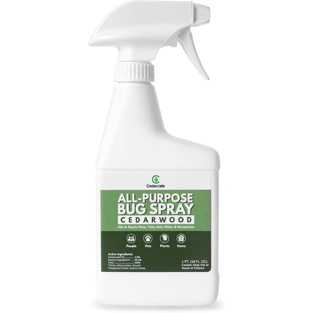 Cedarcide All Purpose Bug Spray front view of sixteen ounce bottle