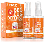 Gardenix Decor All Natural Bed Bug Spray twin pack front view showing the travel size bottles.