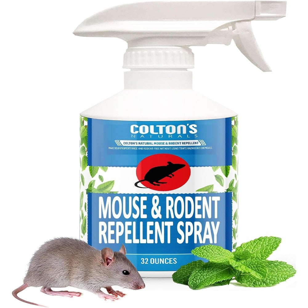 Colton's Naturals Peppermint Oil Rodent Repellent Spray front view for natural pest control
