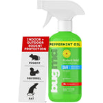 BugMD Peppermint Oil Spray for Rodents front view bottle of natural mouse repellent
