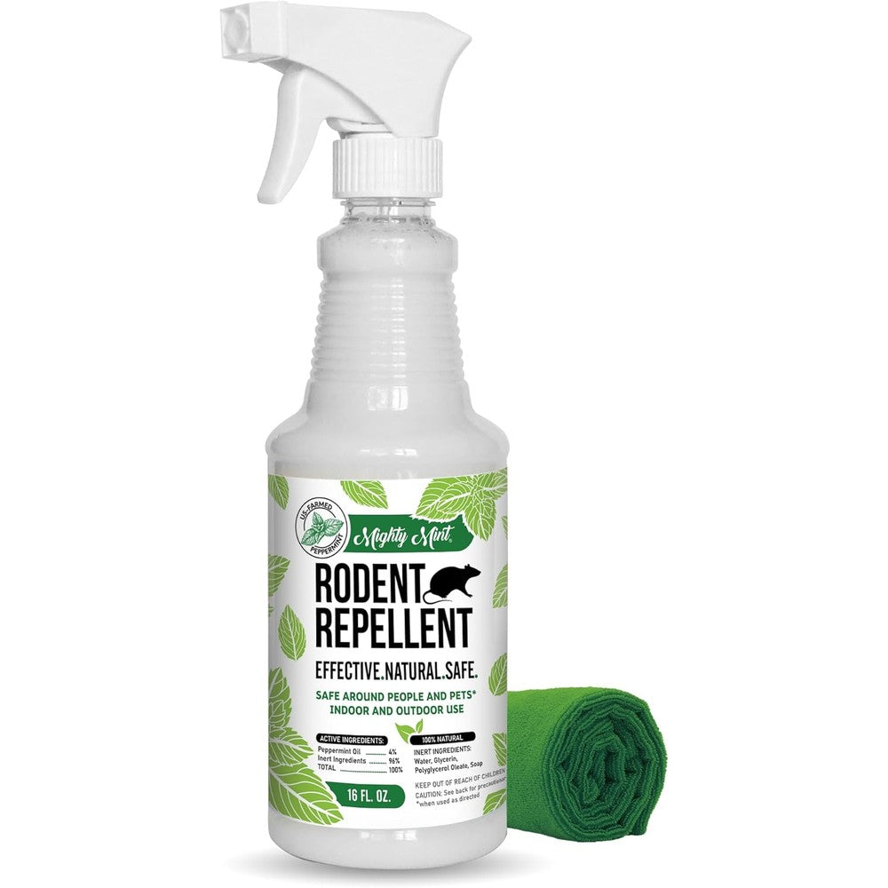 Mighty Mint Peppermint Oil Rodent Repellent Spray 16 Fluid Ounces front view