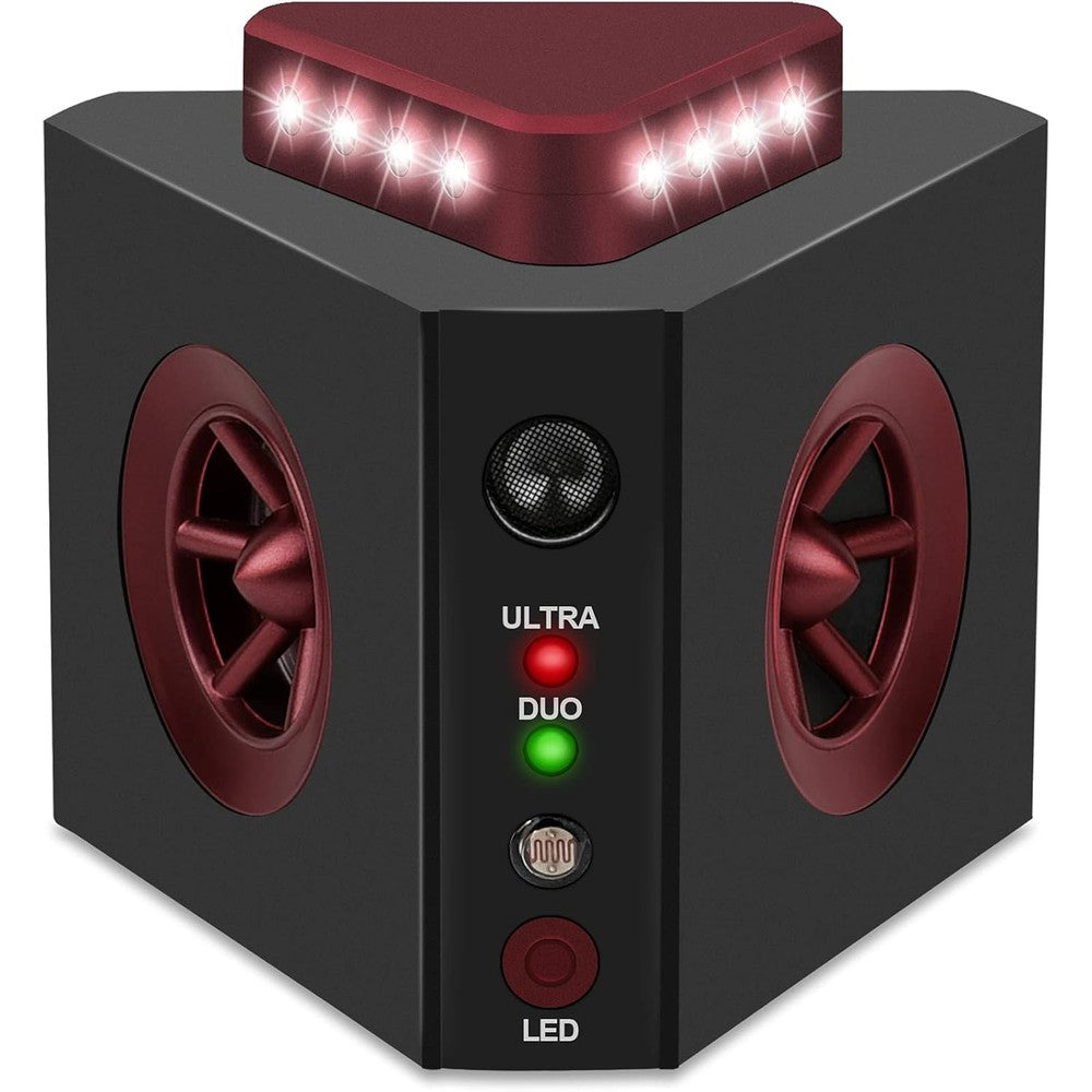 Loraffe 4-in-1 ultrasonic rodent repellent front view for mice control.