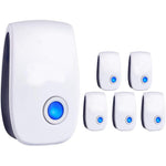 Ariie ultrasonic insect and pest repeller front view showing compact white plug-in design for home pest control.