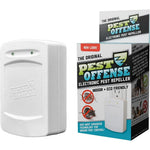 PEST OFFENSE 2025 Upgraded Electronic Pest Repeller front view for indoor rodent control.