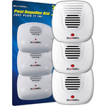 Bell + Howell Ultrasonic Pest Repeller Pack of 3 front view showing white plug-in design.