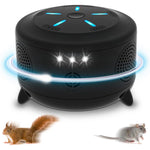 PUBAMALL Ultrasonic Mice Repellent front view showing the central speaker and strobe lights.