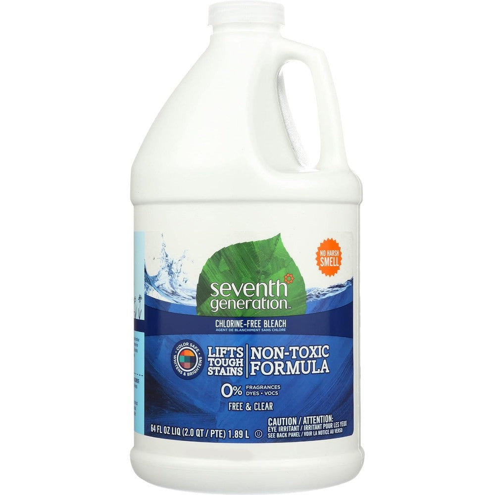 Seventh Generation Chlorine Free Bleach front view of 64 fluid ounce bottle