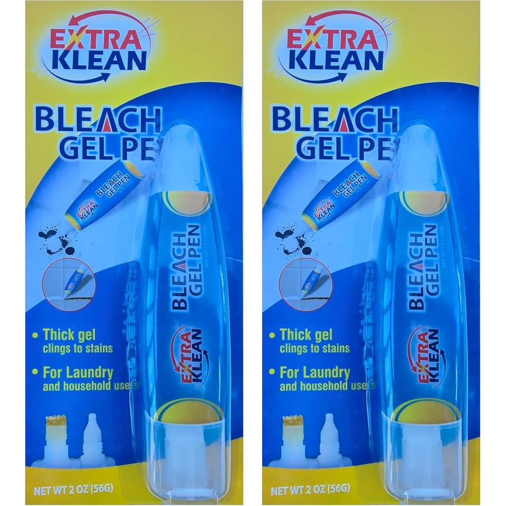 HJFCY ExtraKlean Bleach Gel Pen front view showing double ended design for laundry