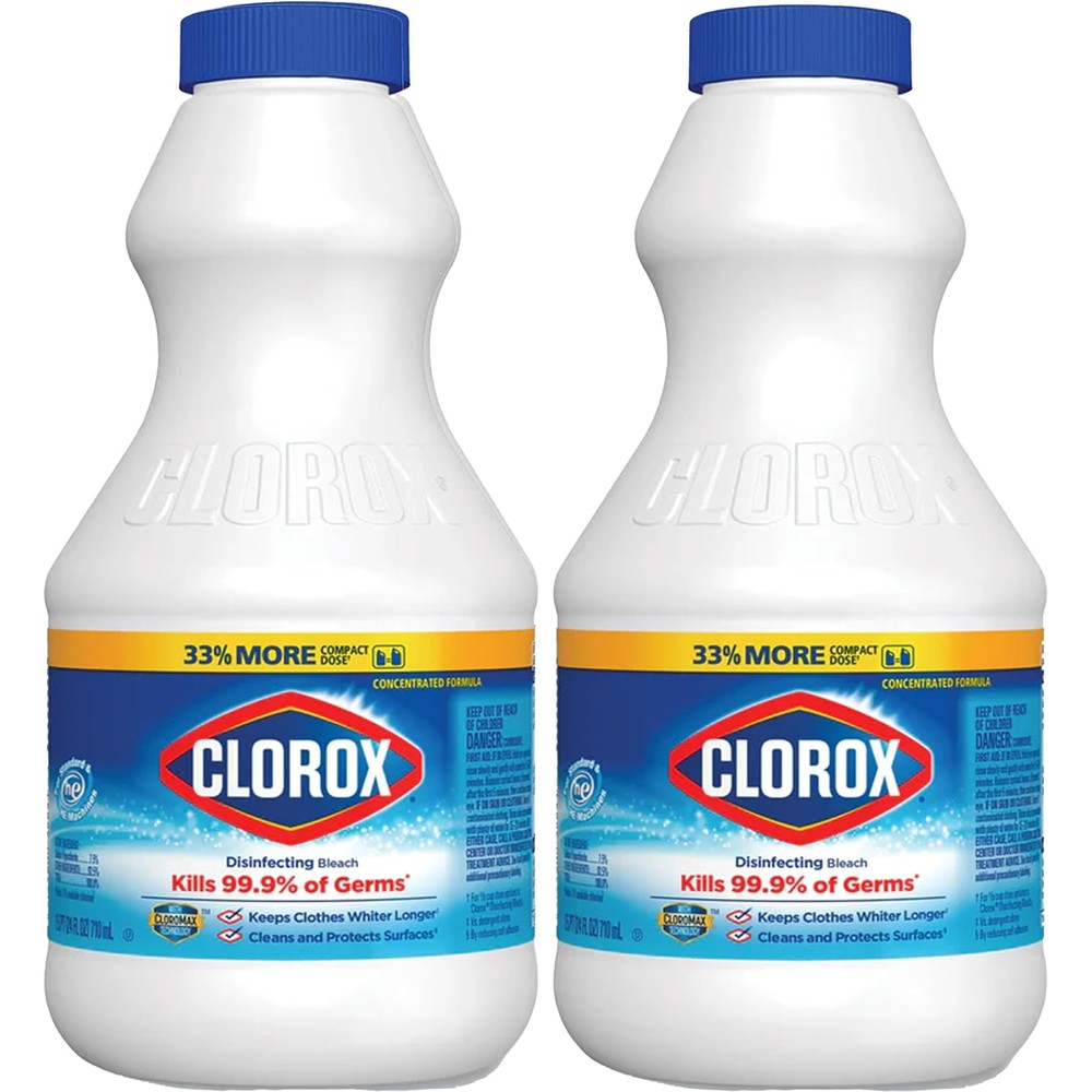 Clorox Regular Disinfecting Bleach Two Pack front view household disinfectant