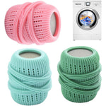 Yanobia washing machine laundry ball set front view showing pink and green colors