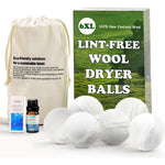 VIVASPHERE Wool Dryer Balls 6XL Pack front view showcasing the premium reusable natural fabric softener set