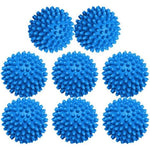 XIEHE 8 Pack Dryer Balls front view blue spiked laundry balls