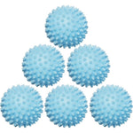 Handy Laundry Reusable Laundry Dryer Balls front view of six blue spheres