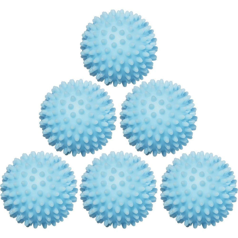 Handy Laundry Reusable Laundry Dryer Balls front view of six blue spheres