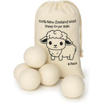 Minos Natural Wool Dryer Balls pack of six front view eco-friendly laundry softener