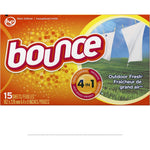 Bounce Outdoor Fresh fabric softener dryer sheets 15 count box front view