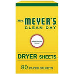 Mrs. Meyer's Clean Day Honeysuckle Dryer Sheets front packaging view for fresh laundry.
