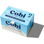 Cobi Cotton Dryer Sheets front view packaging of one hundred twenty count eco friendly laundry sheets