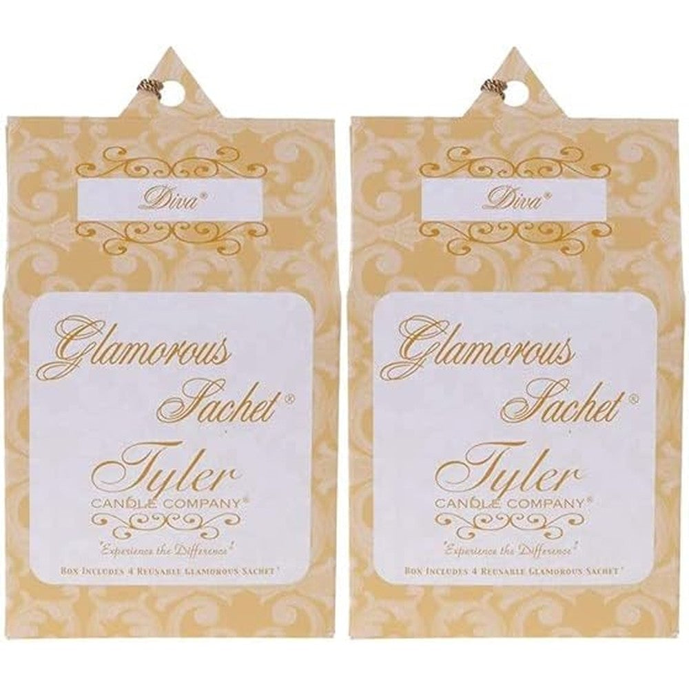 Tyler Candle Company Diva Glamorous Dryer Sachets pack of two front view