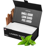 Laundry Sauce Australian Sandalwood dryer sheets box front view showing luxury packaging design