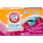 Arm & Hammer Tropical Paradise fabric softener dryer sheets for static cling reduction