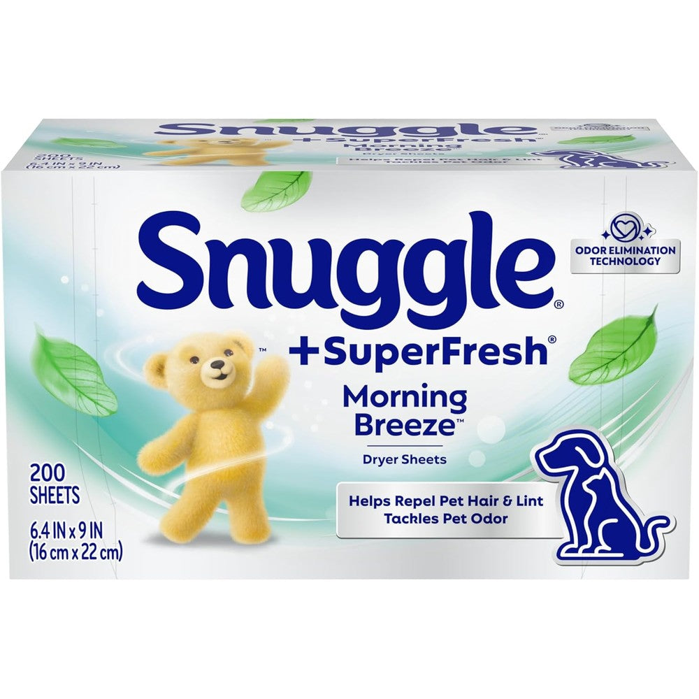 Snuggle SuperFresh Fabric Softener Dryer Sheets front packaging view