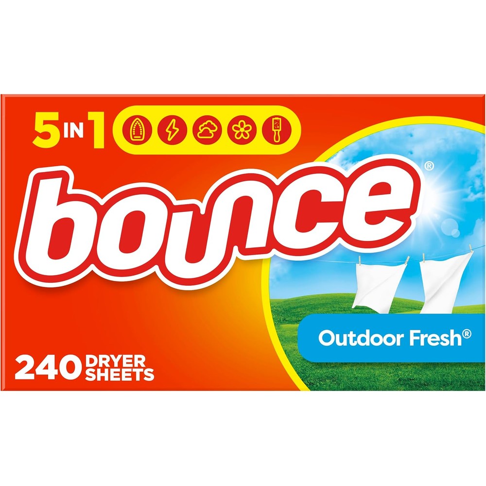 Bounce Outdoor Fresh Fabric Softener Sheets 240 count box front view