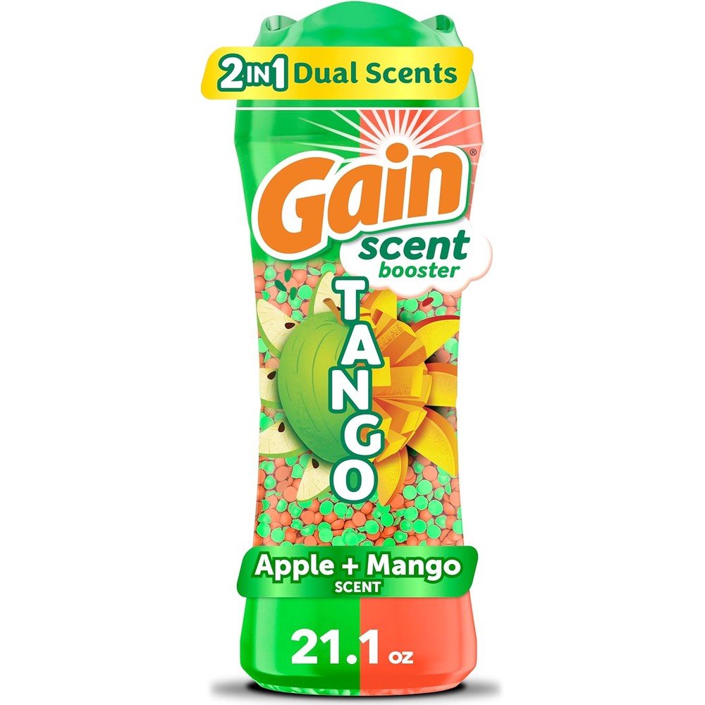 Gain Tango 2-in-1 Laundry Scent Booster Beads front view container package packaging imported from USA