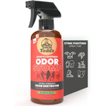 Uncle Todd's Odor Stomp Sports Equipment Spray front view showing enzyme deodorizer bottle.