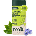 Roobi Sustainable Laundry Scent Booster Beads Linen Breeze front view of container