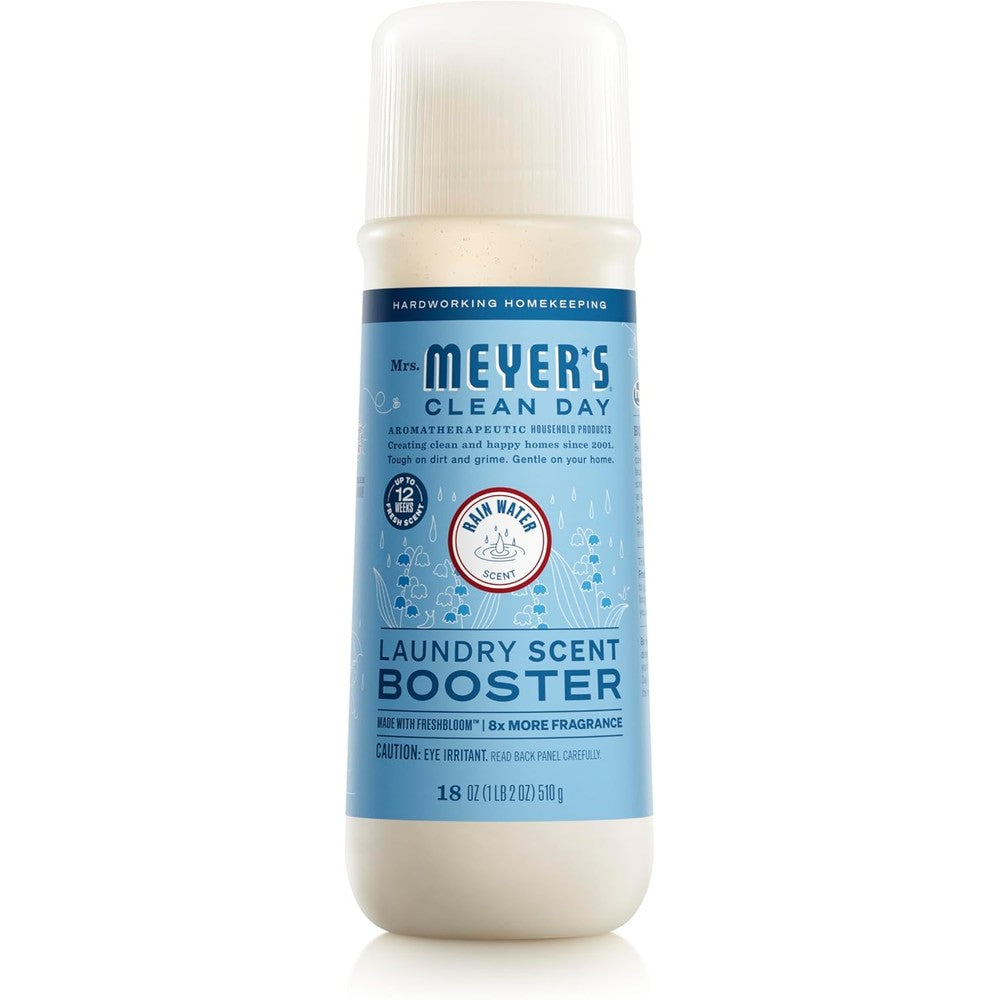 Mrs. Meyer's Clean Day Laundry Scent Boosters Rain Water 18 Ounce front view bottle