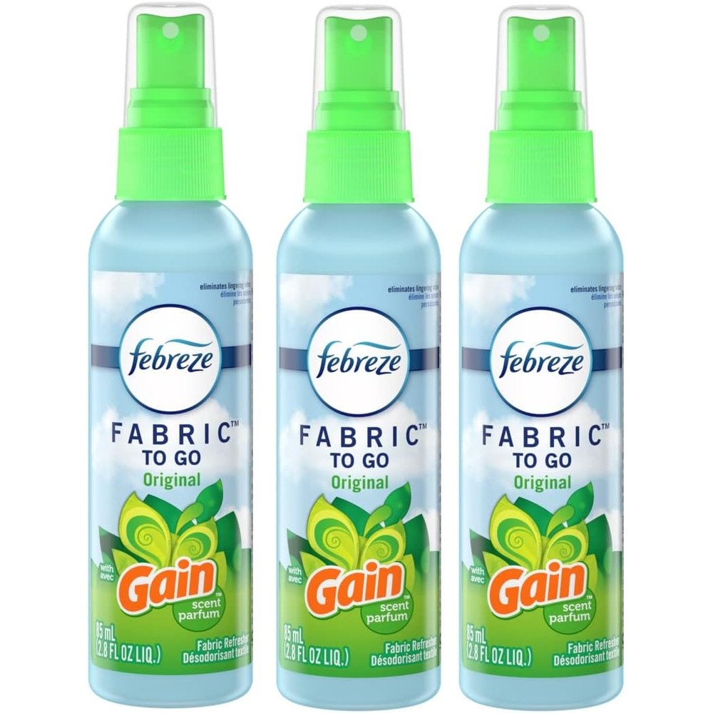 Febreze To Go Fabric Refresher Gain Original Scent front view travel spray