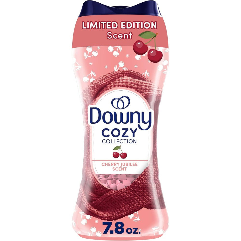 Downy Cozy Collection In-Wash Laundry Scent Booster Beads Cherry Jubilee front view packaging