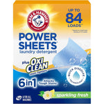 Arm And Hammer Power Sheets Laundry Detergent box front view