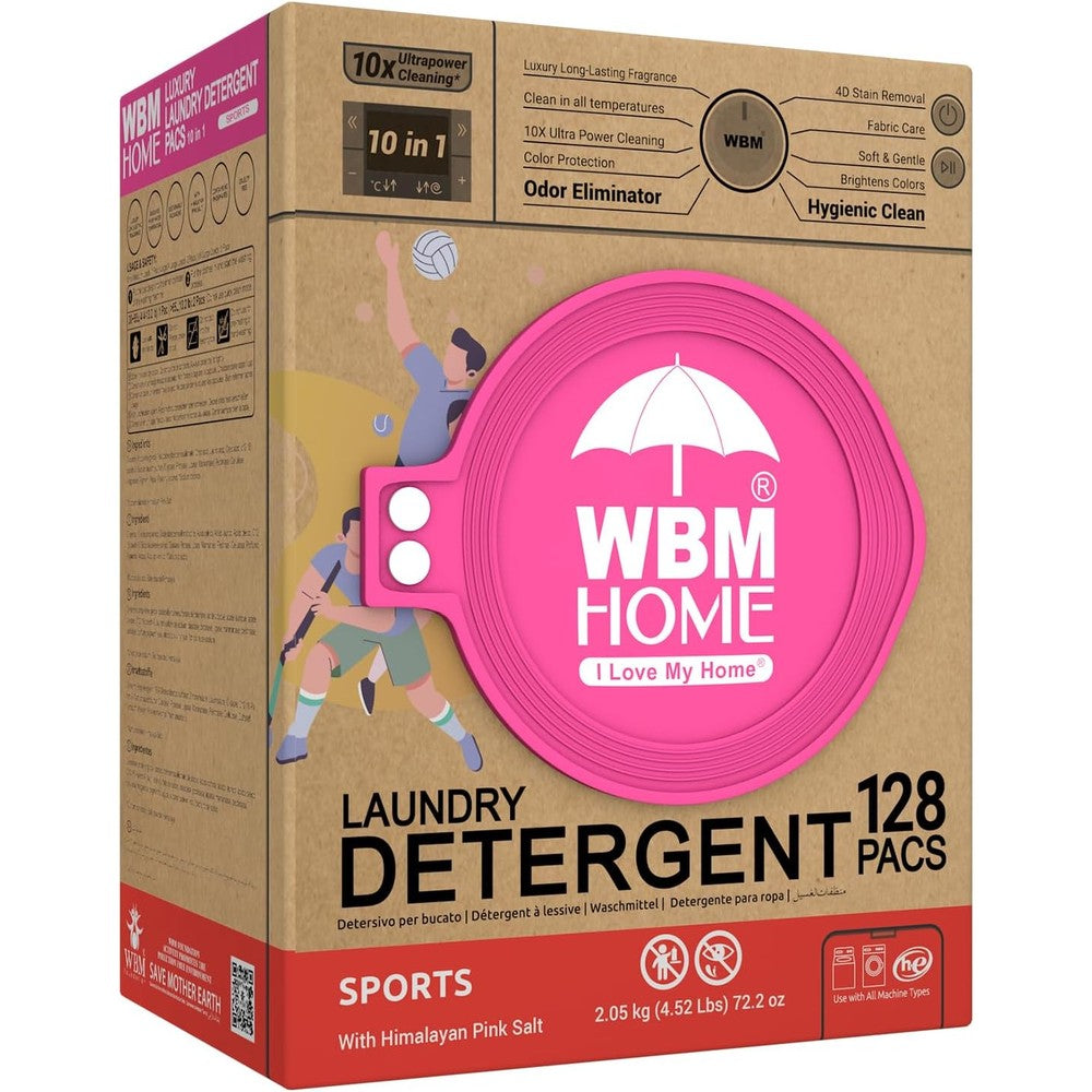 WBM Home Laundry Detergent Pods Autumn Scent 128 Count front view premium imported laundry capsules India