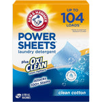 Arm & Hammer Power Sheets Laundry Detergent Plus OxiClean 52 count pack