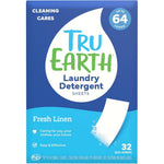Tru Earth Compact Dry Laundry Detergent Sheets front packaging showing Fresh Linen scent.