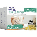 The Clean People Laundry Detergent Pods 96 count front view eco-friendly packaging