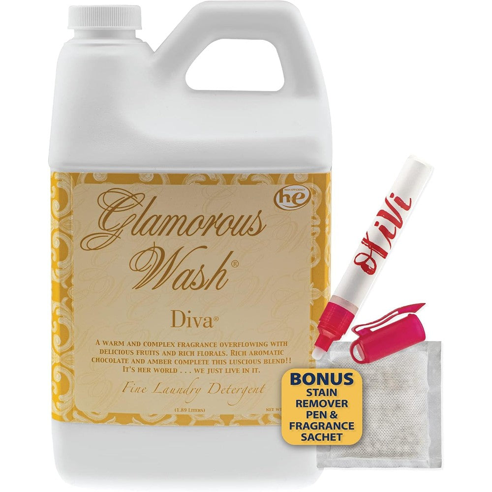 Kinara Tyler Diva Glamorous Wash 64 ounce bottle front view luxury detergent