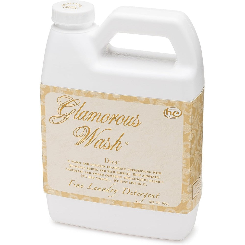 Tyler Candle Company Glamorous Wash Diva 907g front view luxury laundry detergent.