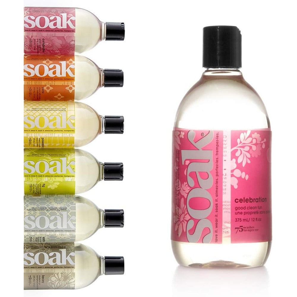 Soak Laundry Soap Celebration scent 375ml bottle front view authentic USA import