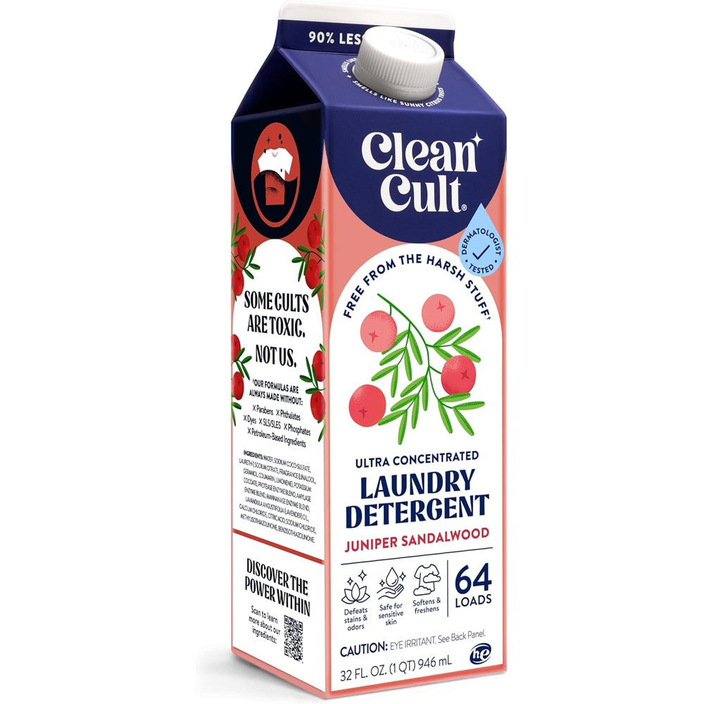 Cleancult Ultra Concentrated Liquid Laundry Detergent front view eco-friendly packaging