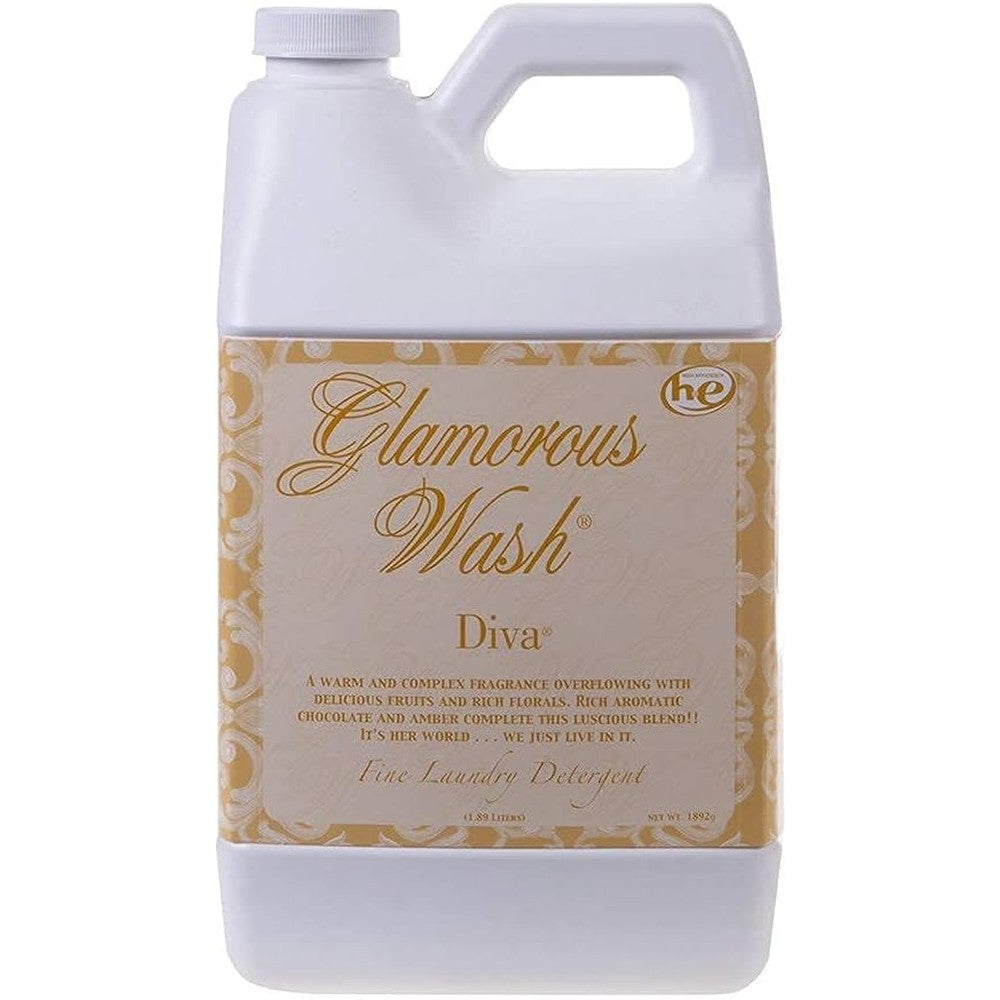 Tyler Candle Company Glamorous Wash Diva 64 Ounce front view luxury laundry detergent.
