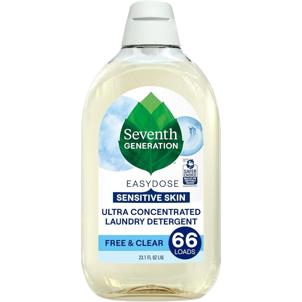 Seventh Generation EasyDose Laundry Detergent front view for sensitive skin laundry.