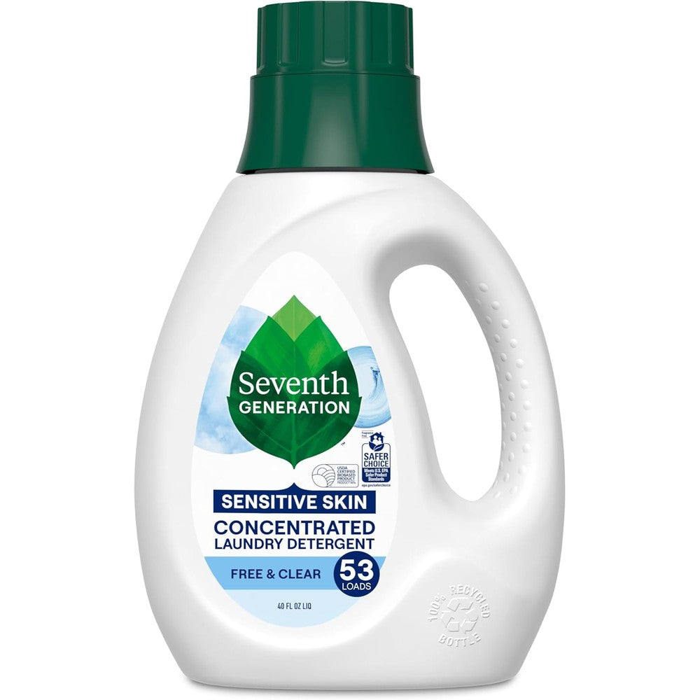Seventh Generation Concentrated Laundry Detergent 40 ounce front view sensitive skin formula