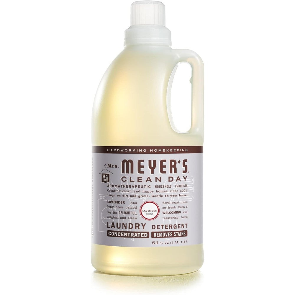 Mrs. Meyer's Clean Day Lavender Laundry Detergent 64 Ounce front view