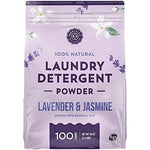 Woolzies 100% Natural Laundry Powder Detergent front view showing 100 loads count