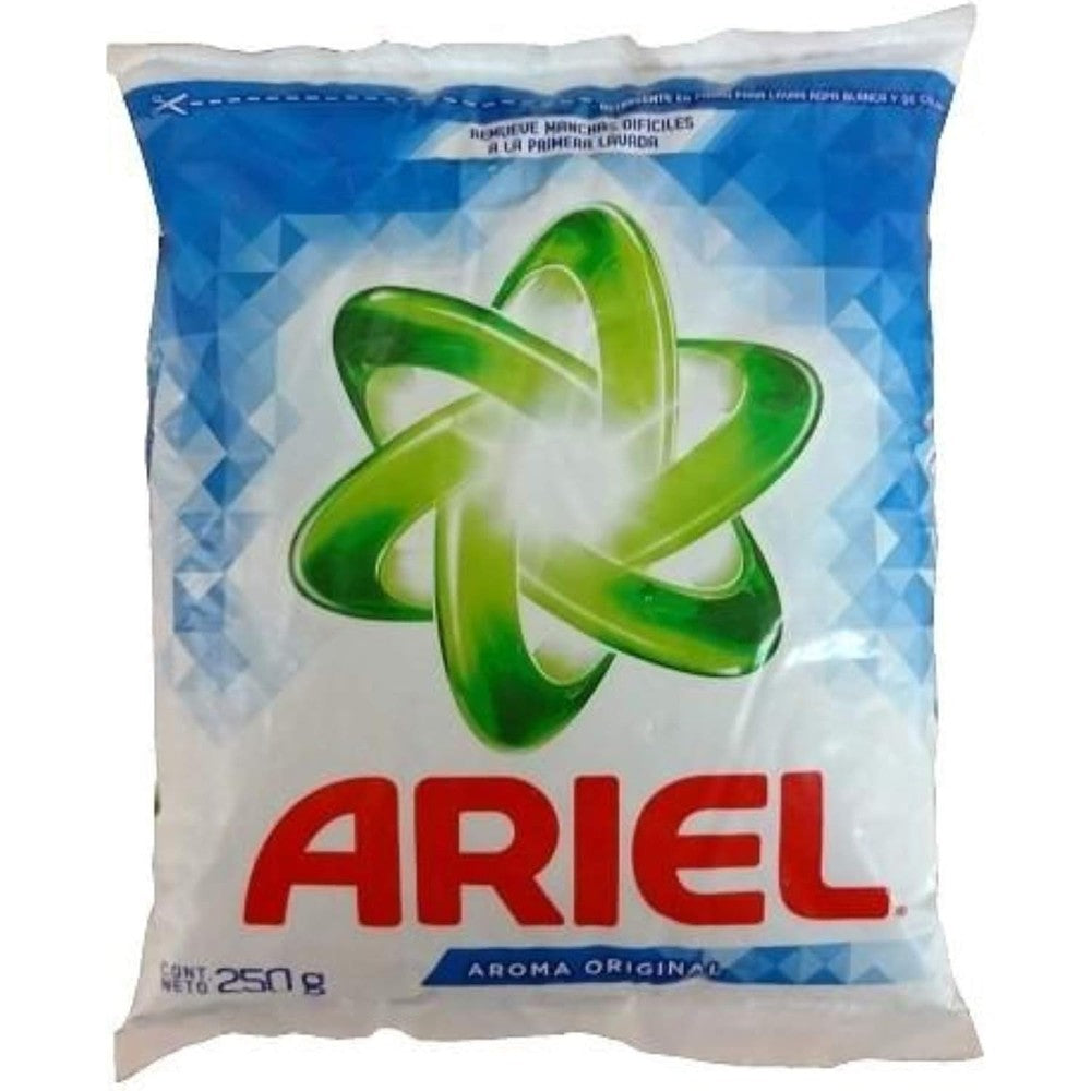 Ariel Original Scent Powder Laundry Detergent 35.27 Ounce bag front view for stain removal.