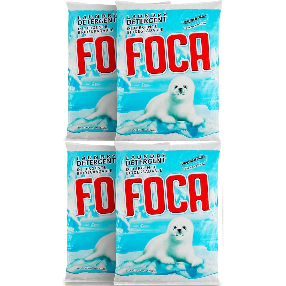 Foca Laundry Detergent 4 Pound Bag front view authentic USA imported powder.