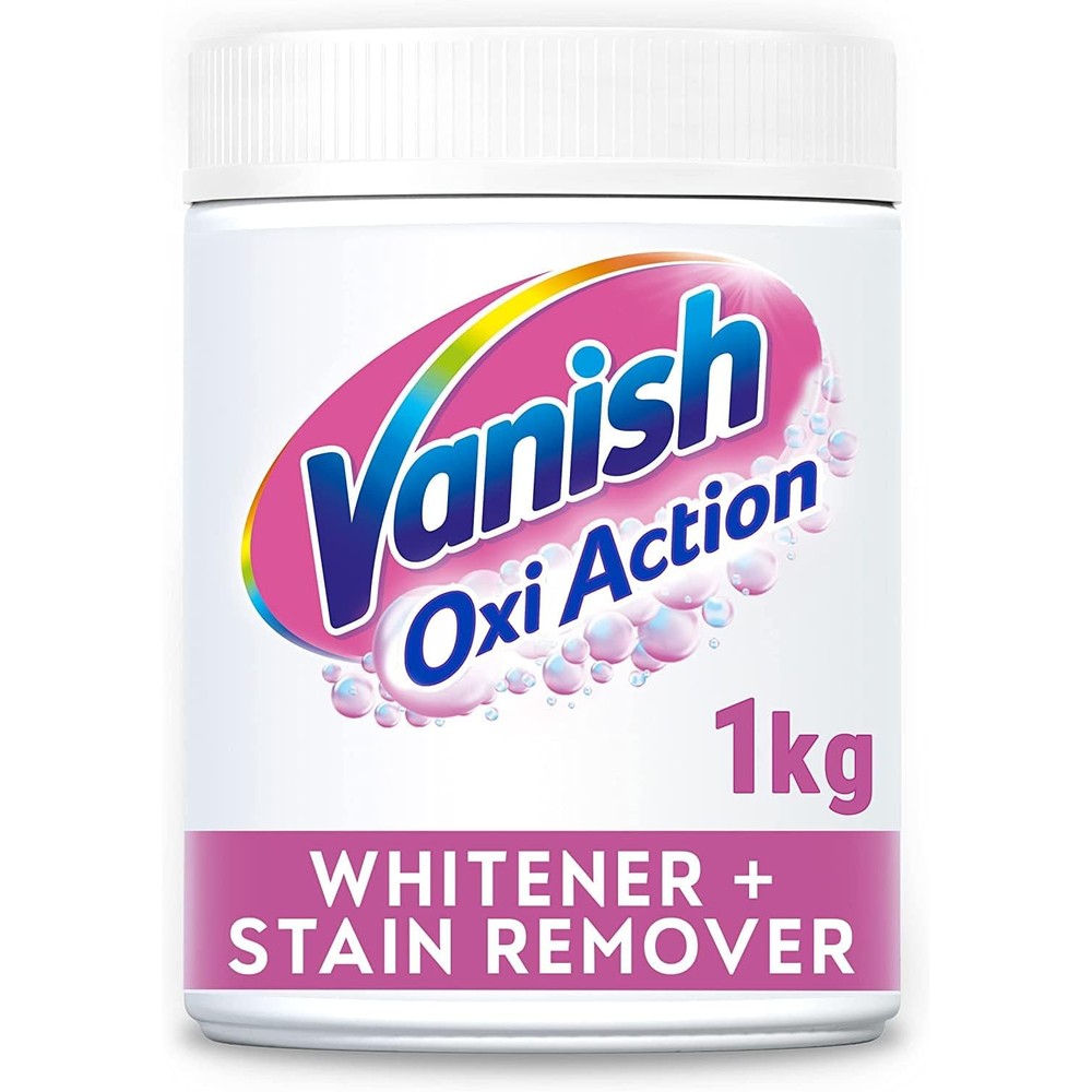 Vanish Oxi Action Crystal White Powder 1kg front view laundry whitener